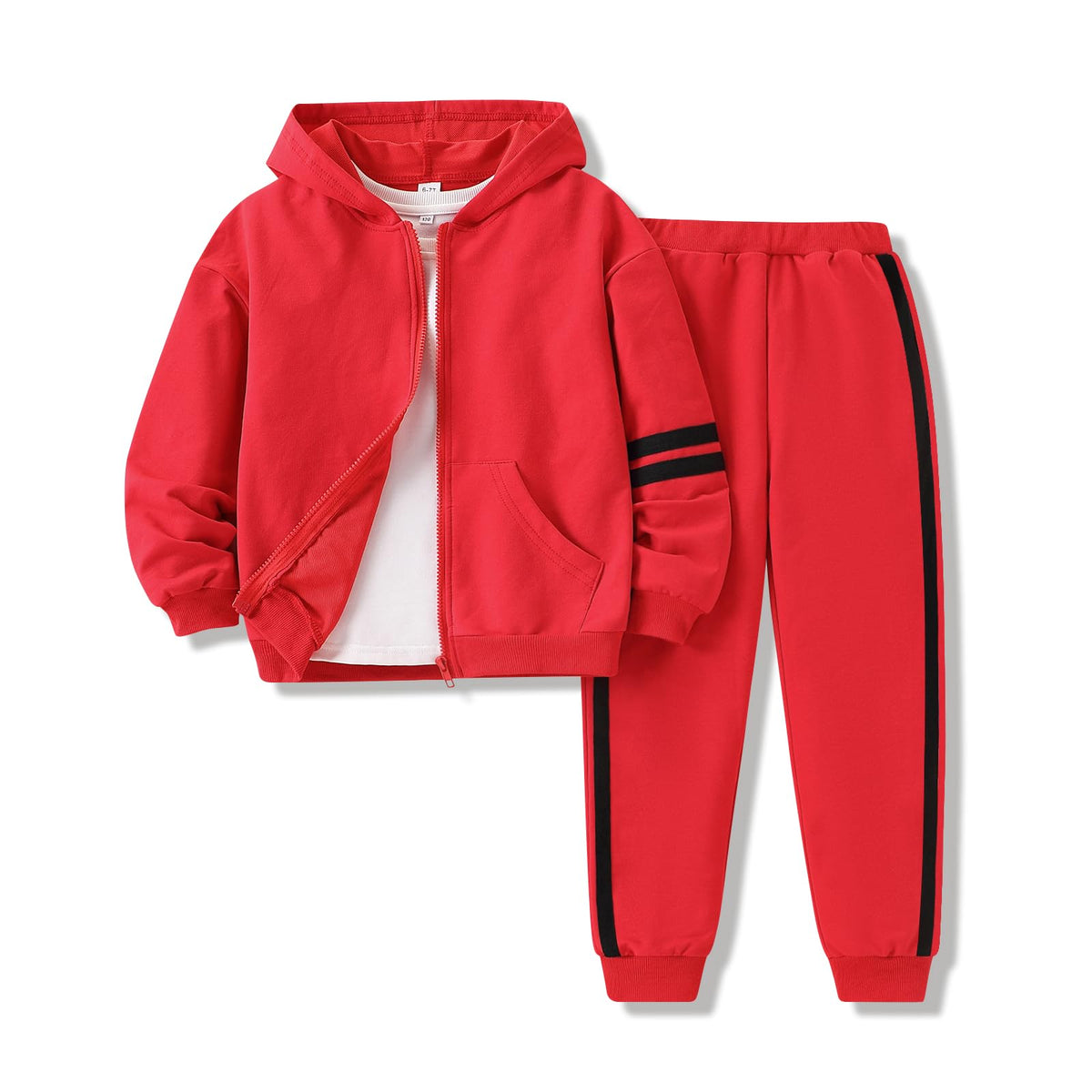 Boys Clothes 2 Piece Sweatsuit Set Zip Up Hoodie Sweatshirt and Pants Kids Boys Fall Winter Outfits Size 6-13 Years