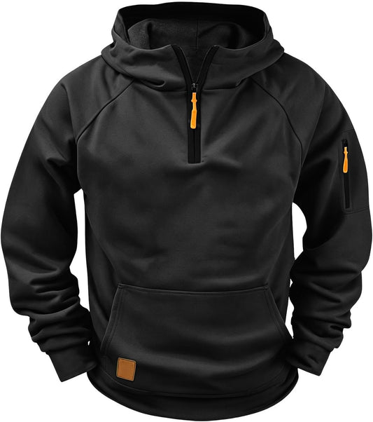 Boys Hoodies Quarter Zip Long Sleeve Pullover Hooded Sweatshirt 2026 Kids Fall Winter Teen Boy Clothes 4-15 Years