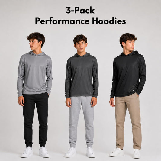 RBX Boys 3-Pack Lightweight Pullover Hoodies, Long Sleeve Sweatshirts, 4-20