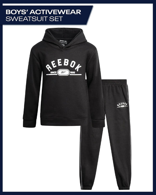 Reebok Boys 2-Piece Fleece Hoodie & Jogger Sweatsuit Set