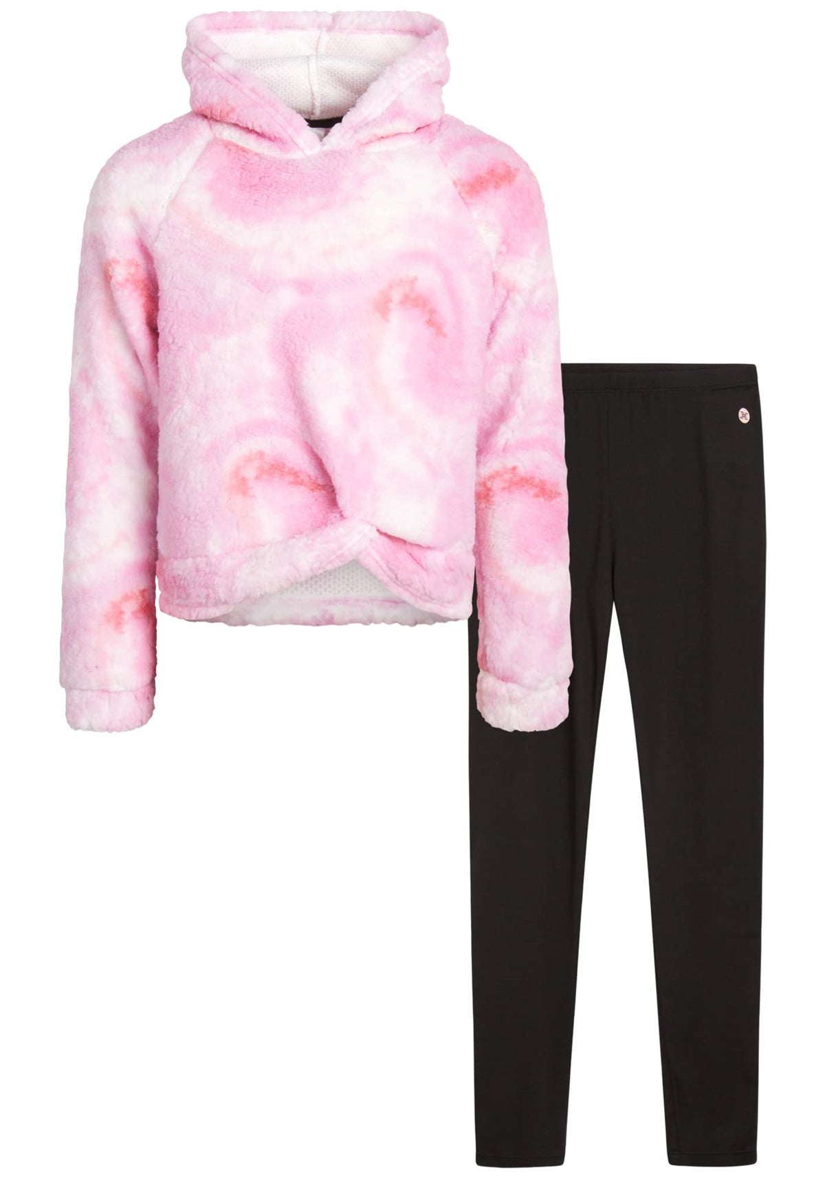 RBX Girls Active Pants Set 2 Piece Sherpa Sweatshirt & Leggings (7-12)