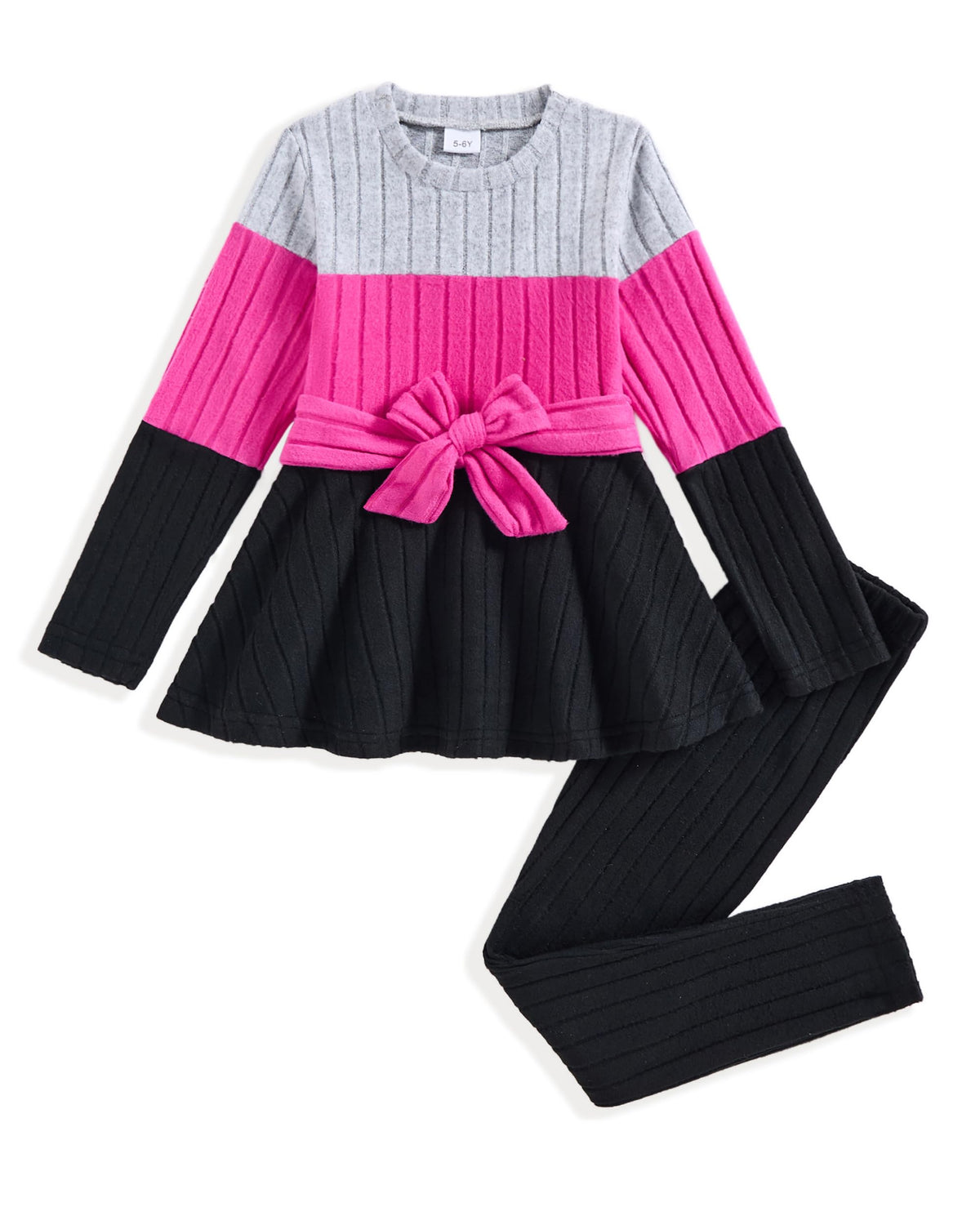 Toddler Girl Clothes Color Block Fall 2 Piece Outfit for Girls