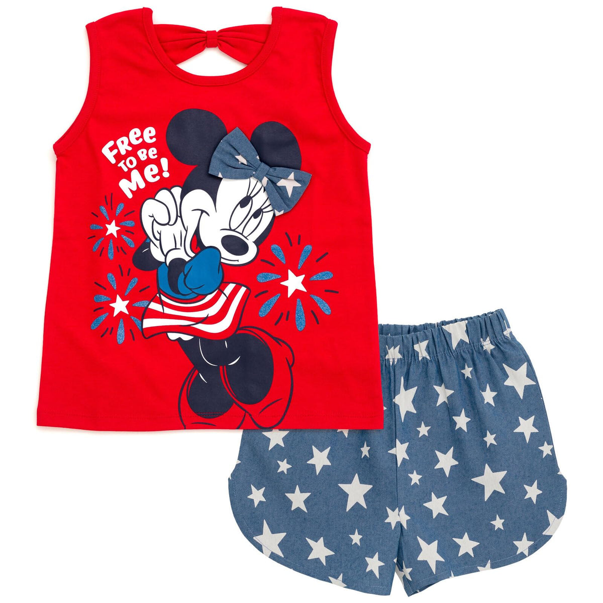 Disney Minnie Mouse Girls' 2-Piece Graphic T-Shirt and Shorts Set
