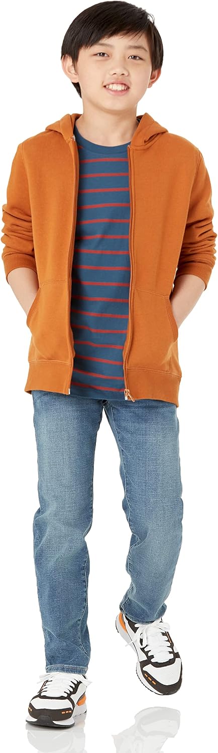 Amazon Essentials Boys and Toddlers' Soft Fleece Zip-Up Hoodie Sweatshirt