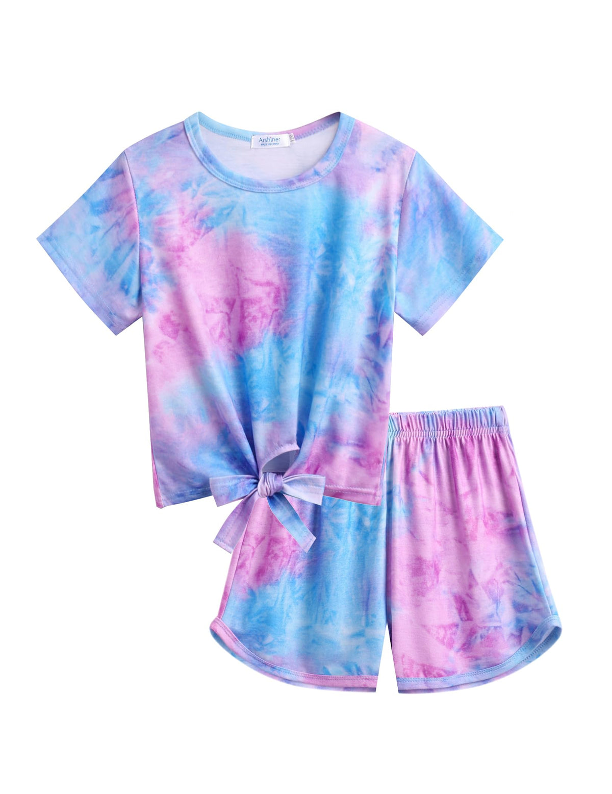 Arshiner Girls 2 Piece Outfits Summer Short Sets Short Sleeve Top and Short