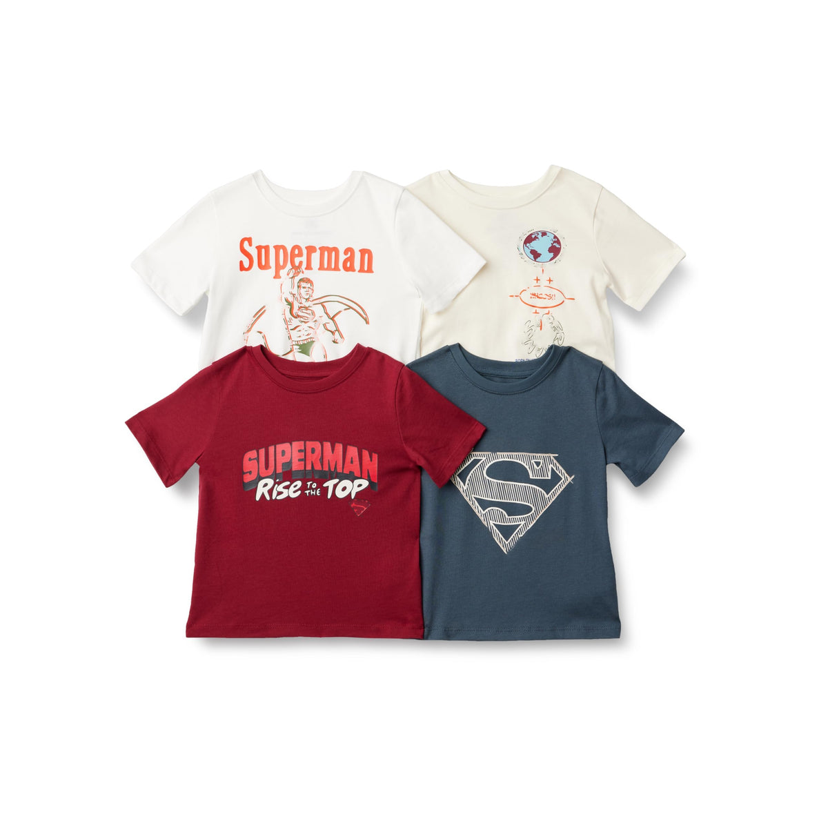 Amazon Essentials Boys and Toddlers' Short-Sleeve T-Shirts, Pack of 4