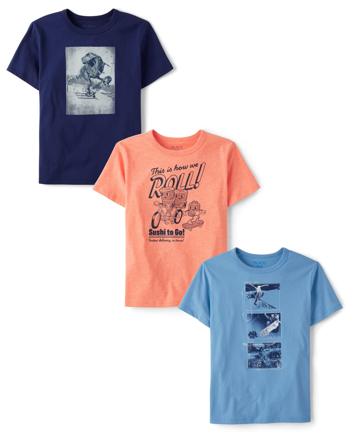 The Children's Place Boys The Children's Place Boys Short Sleeve Graphic T- Shirt 3-Pack