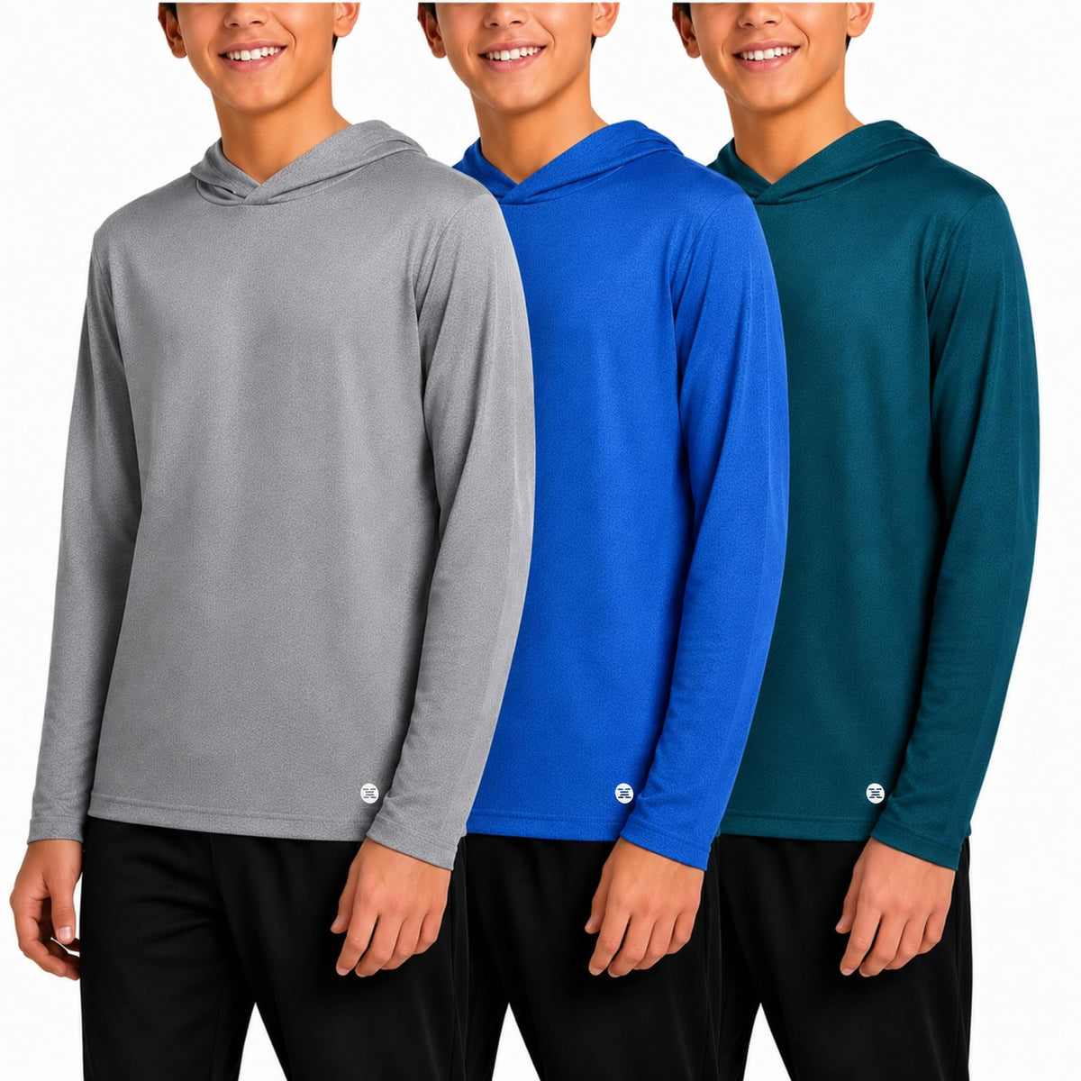 RBX Boys 3-Pack Lightweight Pullover Hoodies, Long Sleeve Sweatshirts, 4-20