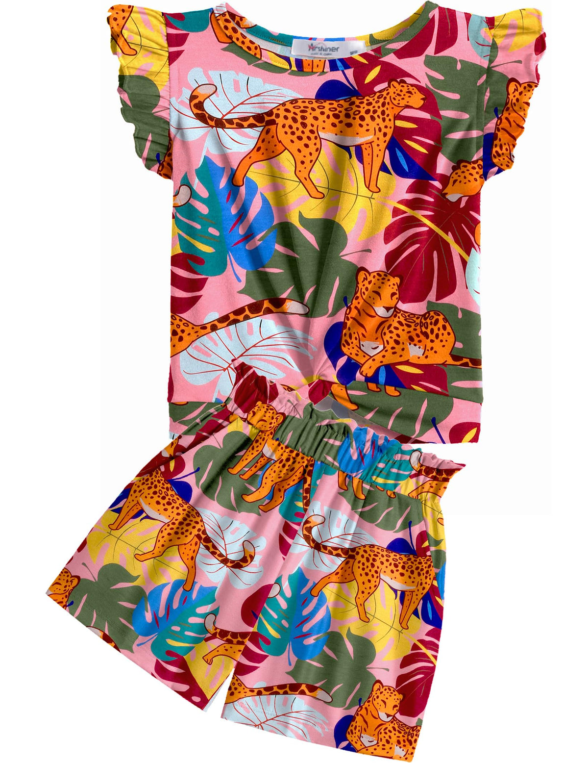 Arshiner Girls Summer Outfits 2 Piece Twist Front Top and Shorts Set
