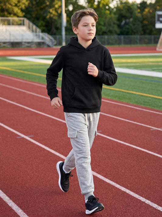 Boys Hoodies 3 Pack Cotton Fleece Pullover & Zip Up Hoodie for Kids