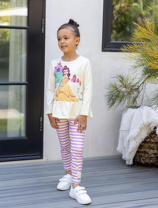 Disney Toddler Girls Clothes Long Sleeve Shirt Leggings 2pcs Outfits Set