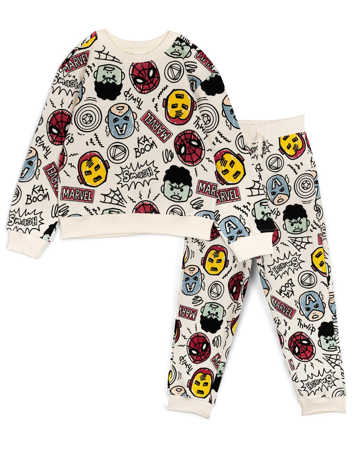 Marvel Comics Boys' Fleece 2-Piece Sweatshirt and Pants Set