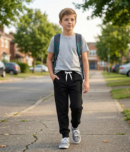 4 Pack Toddler and Kids Boys Sweatpants Joggers Cotton Active Soft Joggers Pants with Functional Drawstring 2-14Y