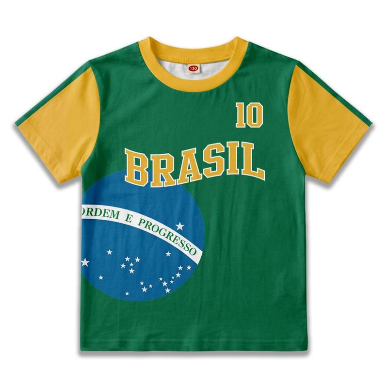 Kids Soccer T-shirt Boys Girls Summer Tee Sport Fans Casual Top Country Graphic Print Tshirt Graphic Printed Tees Cool Graphic Tee