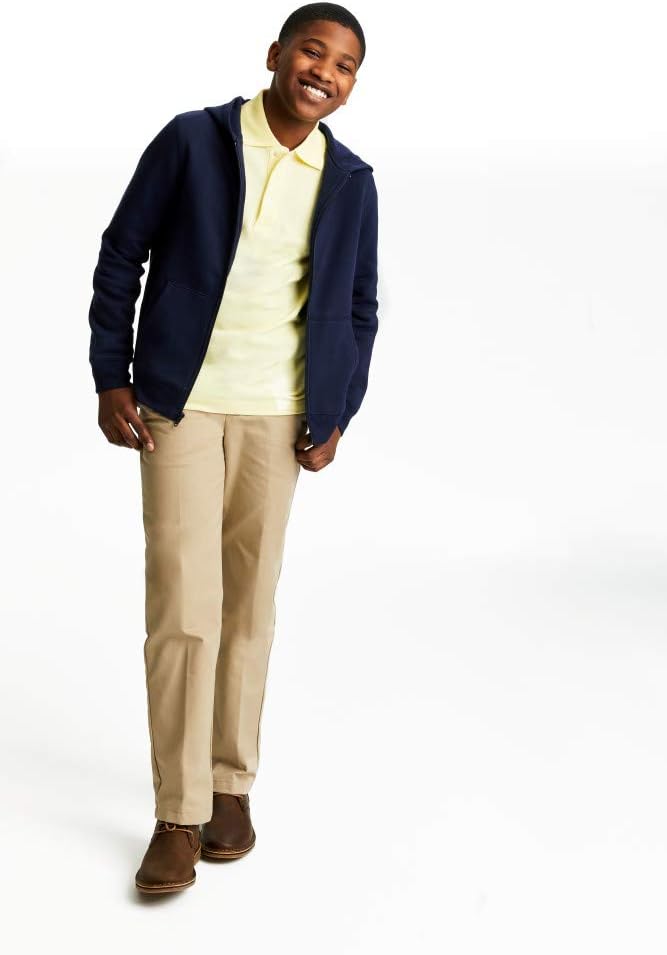 French Toast Boys' Adjustable Waist Relaxed Fit Twill Pant
