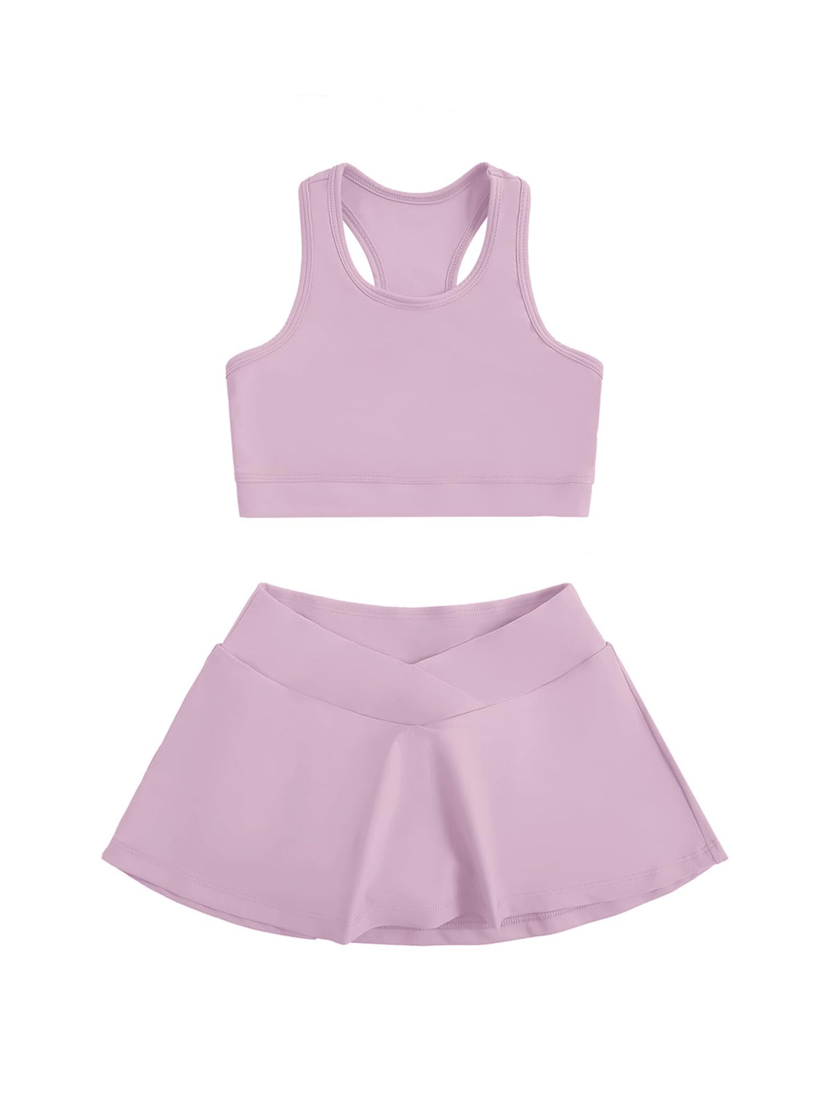 SOLY HUX Toddler Girl's 2 Piece Workout Set Top and Skorts Athletic Outfits