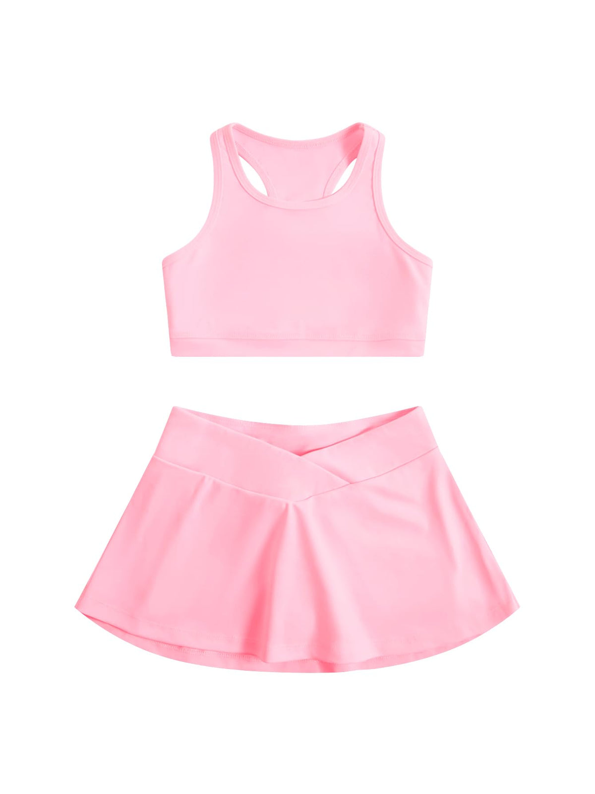 SOLY HUX Toddler Girl's 2 Piece Workout Set Top and Skorts Athletic Outfits