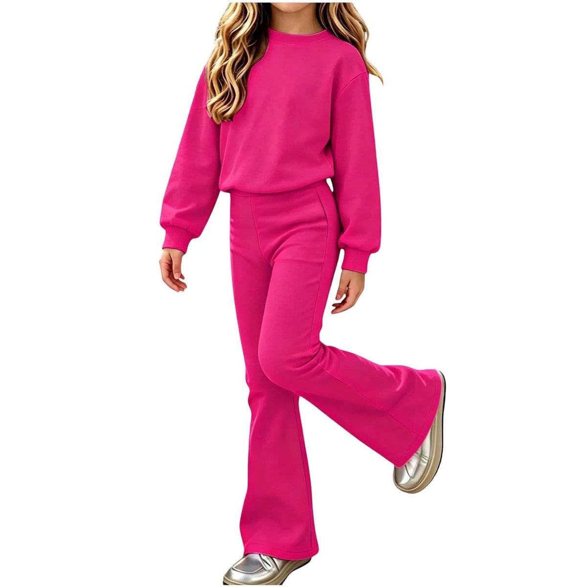 Girls Sweatsuit Set Boys Tracksuit Kids 2 Piece Outfits Crewneck Pullover Sweatshirt Jogger Sweatpants Matching Set