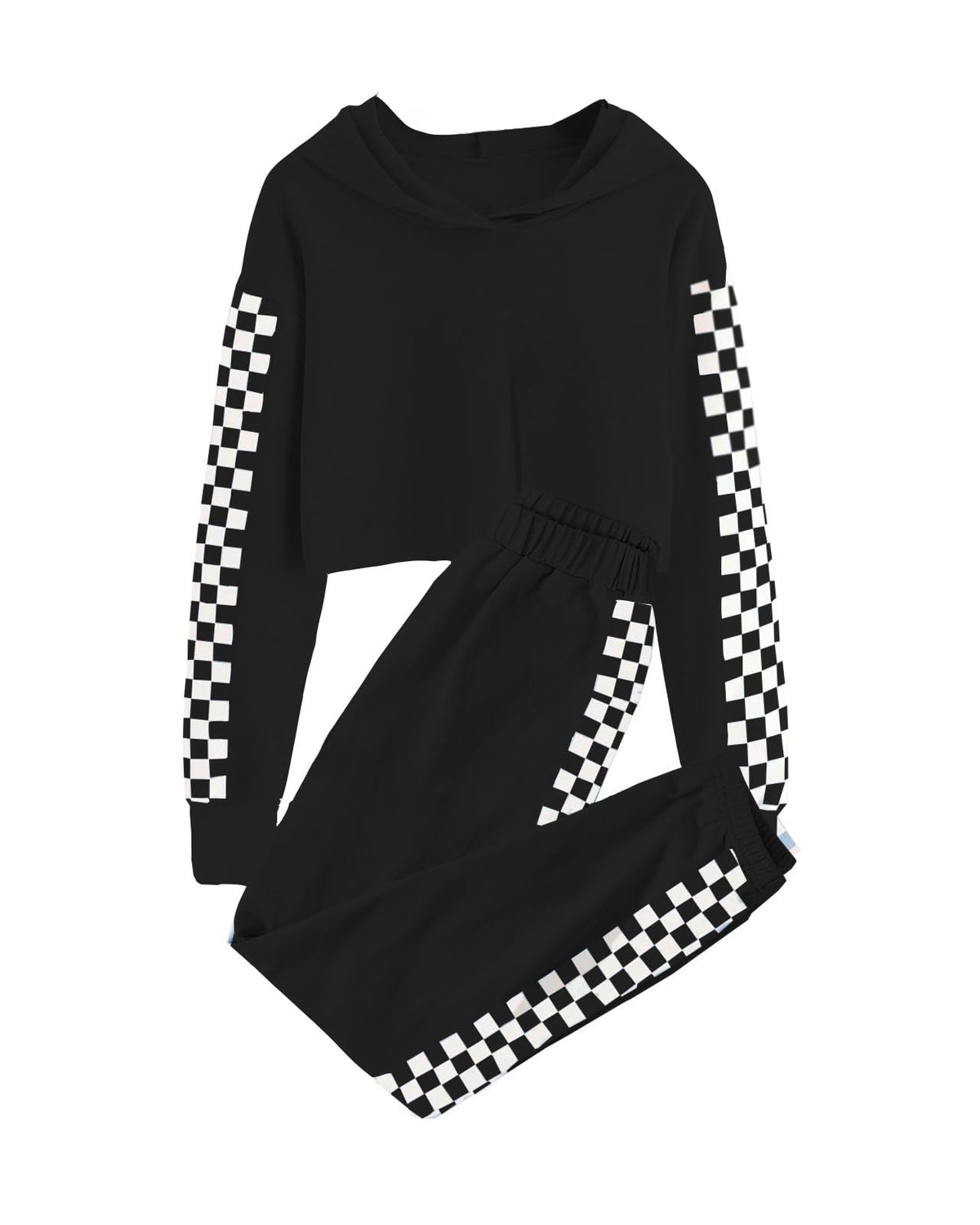 Meikulo Kids 2 Piece Outfits Girls Crop Tops Hoodies Long Sleeve Fashion Sweatshirts and Sweatpants