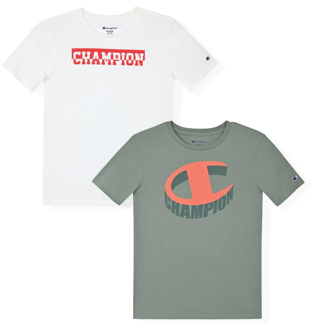 Champion Boys 2 Pack Short Sleeve Tee Shirt for Kids