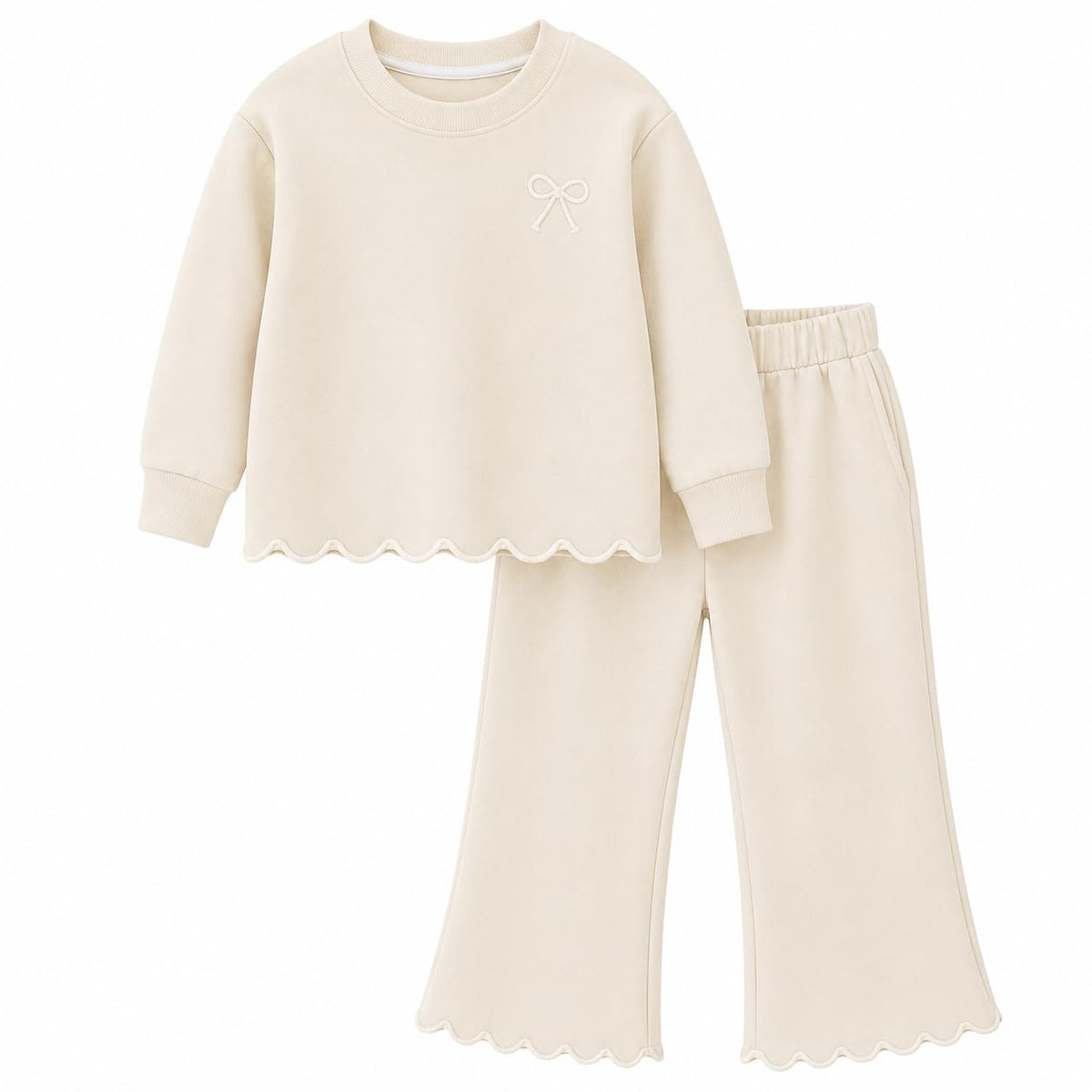 HILEELANG Girls Outfit Set 2 Piece Sweatshirt Top with Flare Pants
