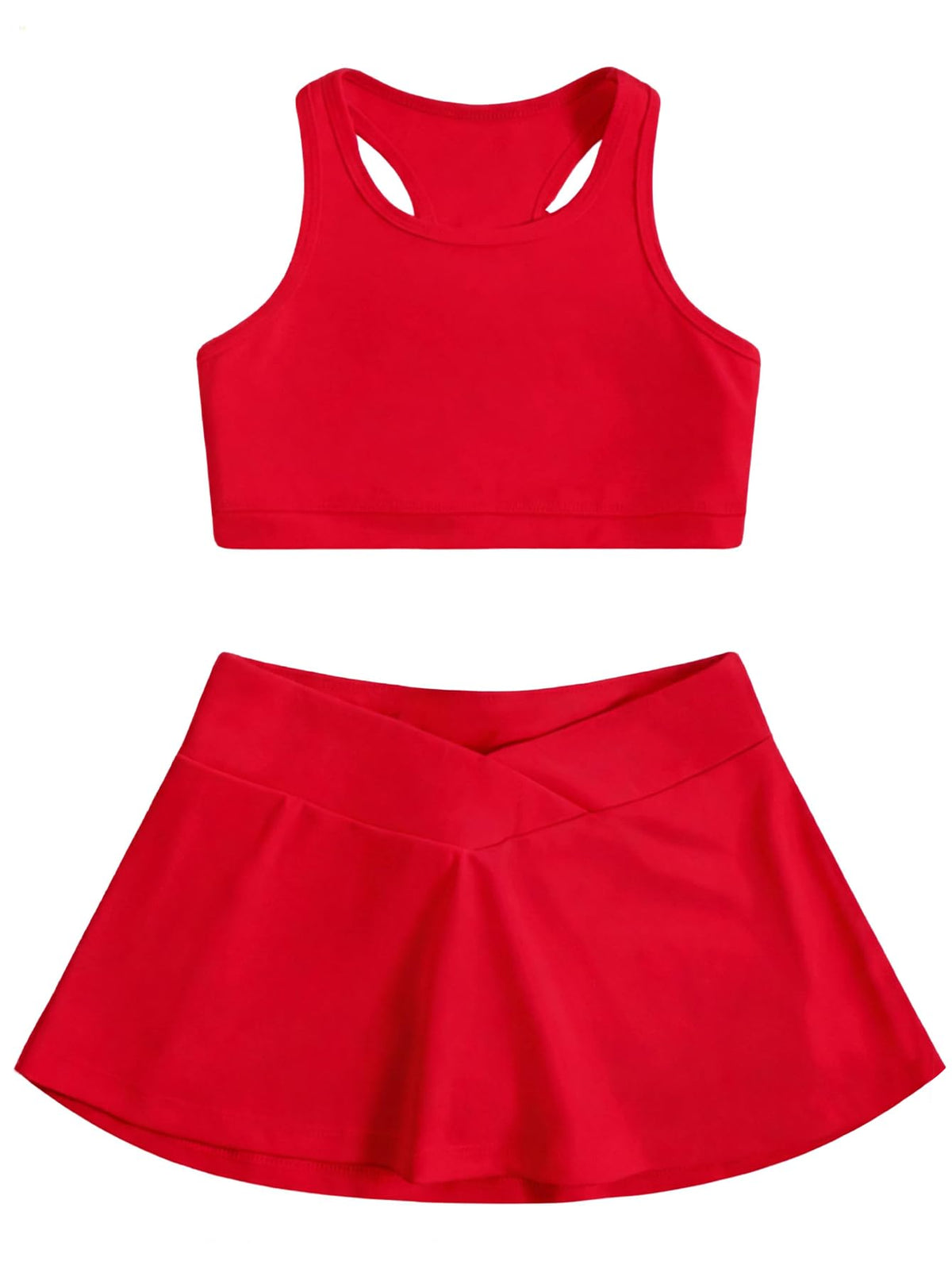 SOLY HUX Toddler Girl's 2 Piece Workout Set Top and Skorts Athletic Outfits
