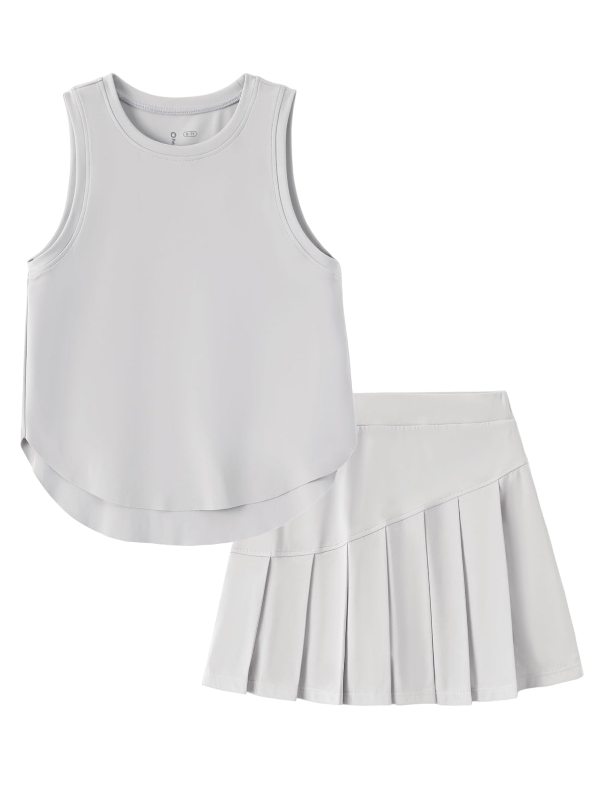 PATPAT Girls Tennis Skirt Sets Tank Top + Pleated Skort Activewear 5-12Y