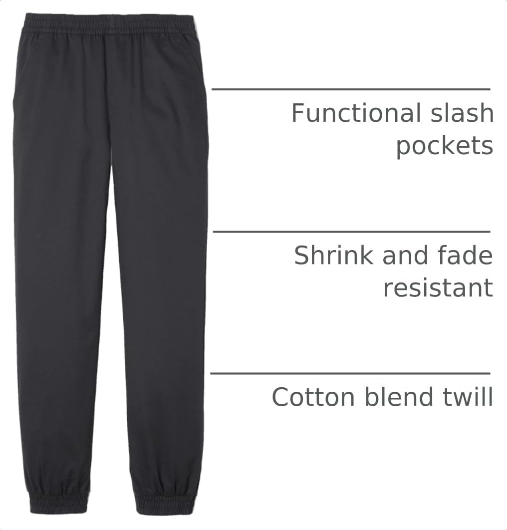 French Toast Boys' Pull-on Twill Jogger-Style Pants