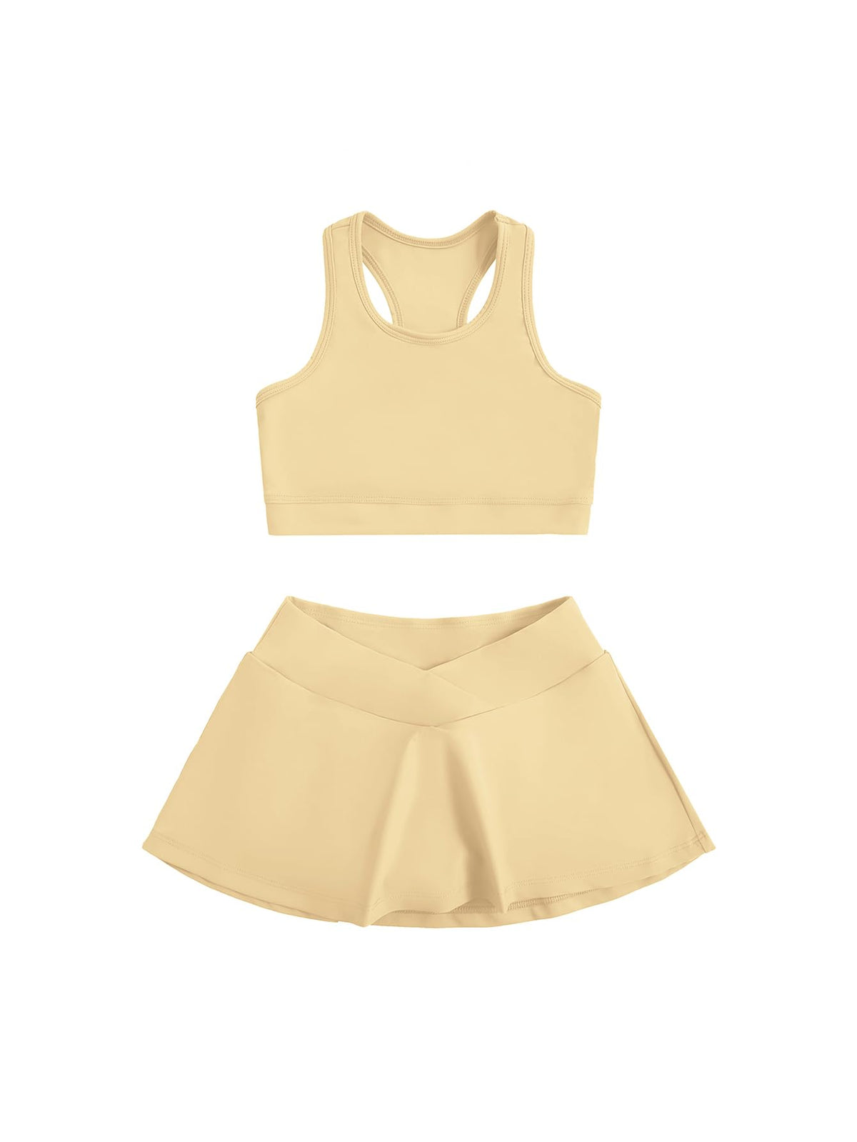 SOLY HUX Toddler Girl's 2 Piece Workout Set Top and Skorts Athletic Outfits
