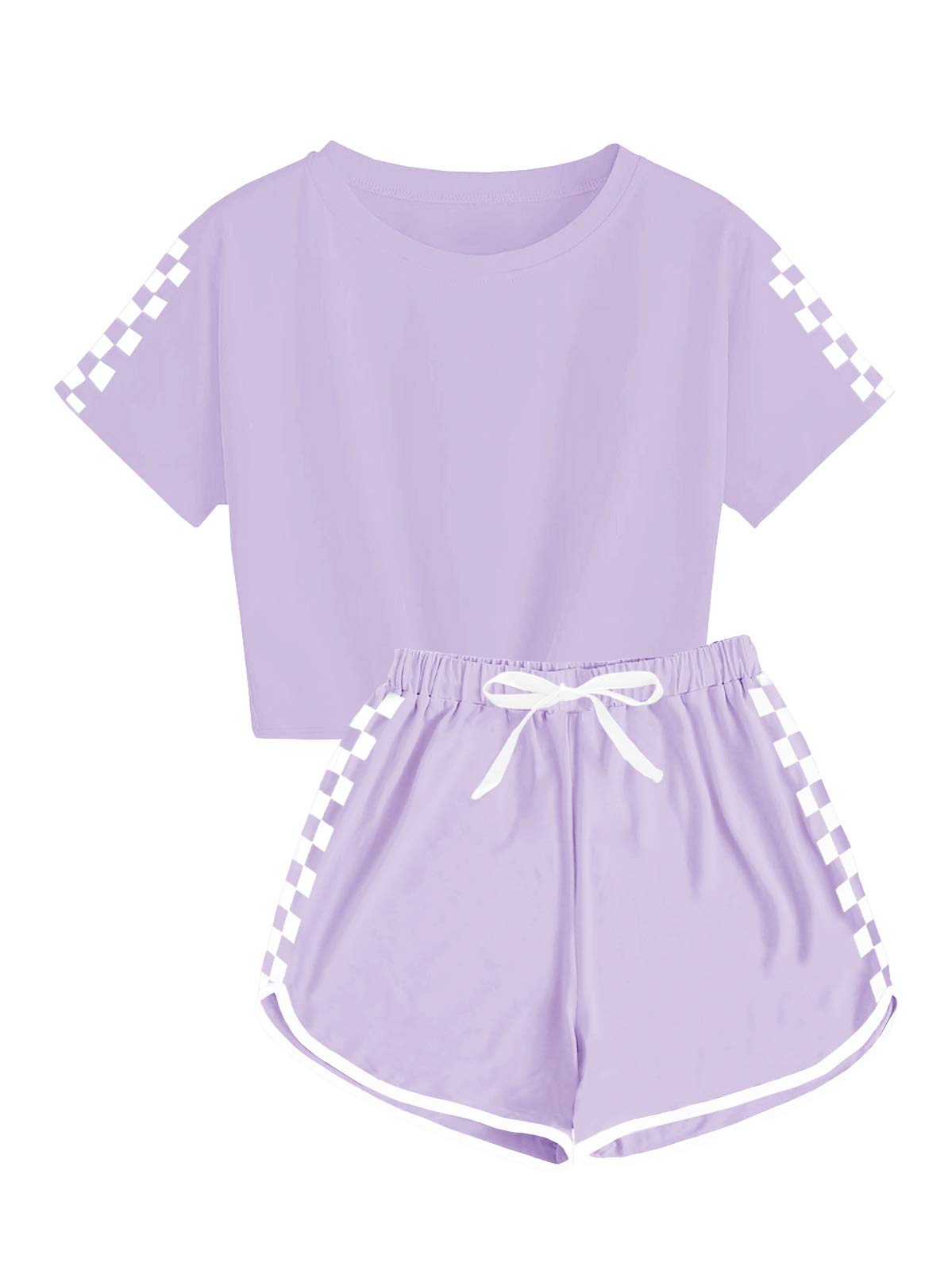 Haloumoning Unisex Girls Boys 2 Piece Outfits Crop Tops and Shorts Set
