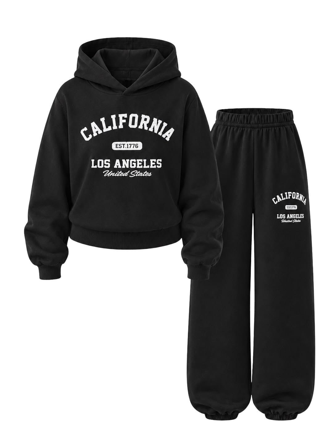 Yoxindax Girls Sweat Set Sweatshirt & Sweatpants Fall Winter Tween Clothes