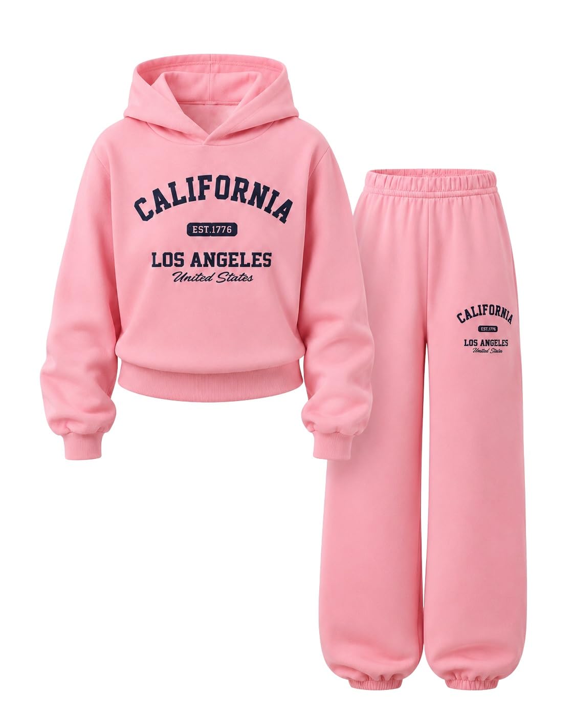 Yoxindax Girls Sweat Set Sweatshirt & Sweatpants Fall Winter Tween Clothes