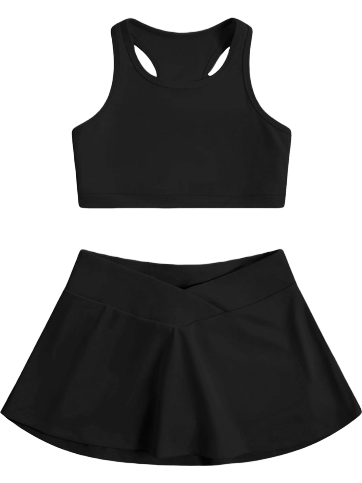 SOLY HUX Toddler Girl's 2 Piece Workout Set Top and Skorts Athletic Outfits