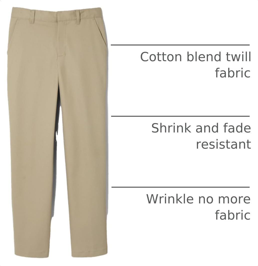 French Toast Boys' Adjustable Waist Relaxed Fit Twill Pant