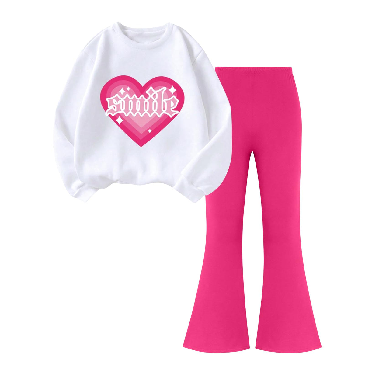 Tween Girls Clothes Ribbed Knit Color Block Long Sleeve Shirt and Flare Pants Fall Outfits Size 6-12