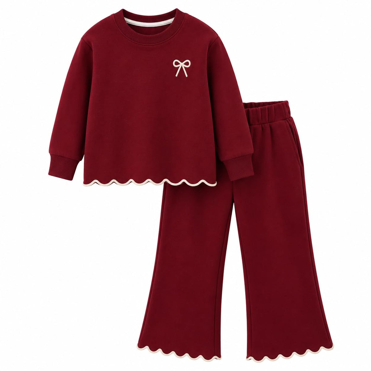 HILEELANG Girls Outfit Set 2 Piece Sweatshirt Top with Flare Pants