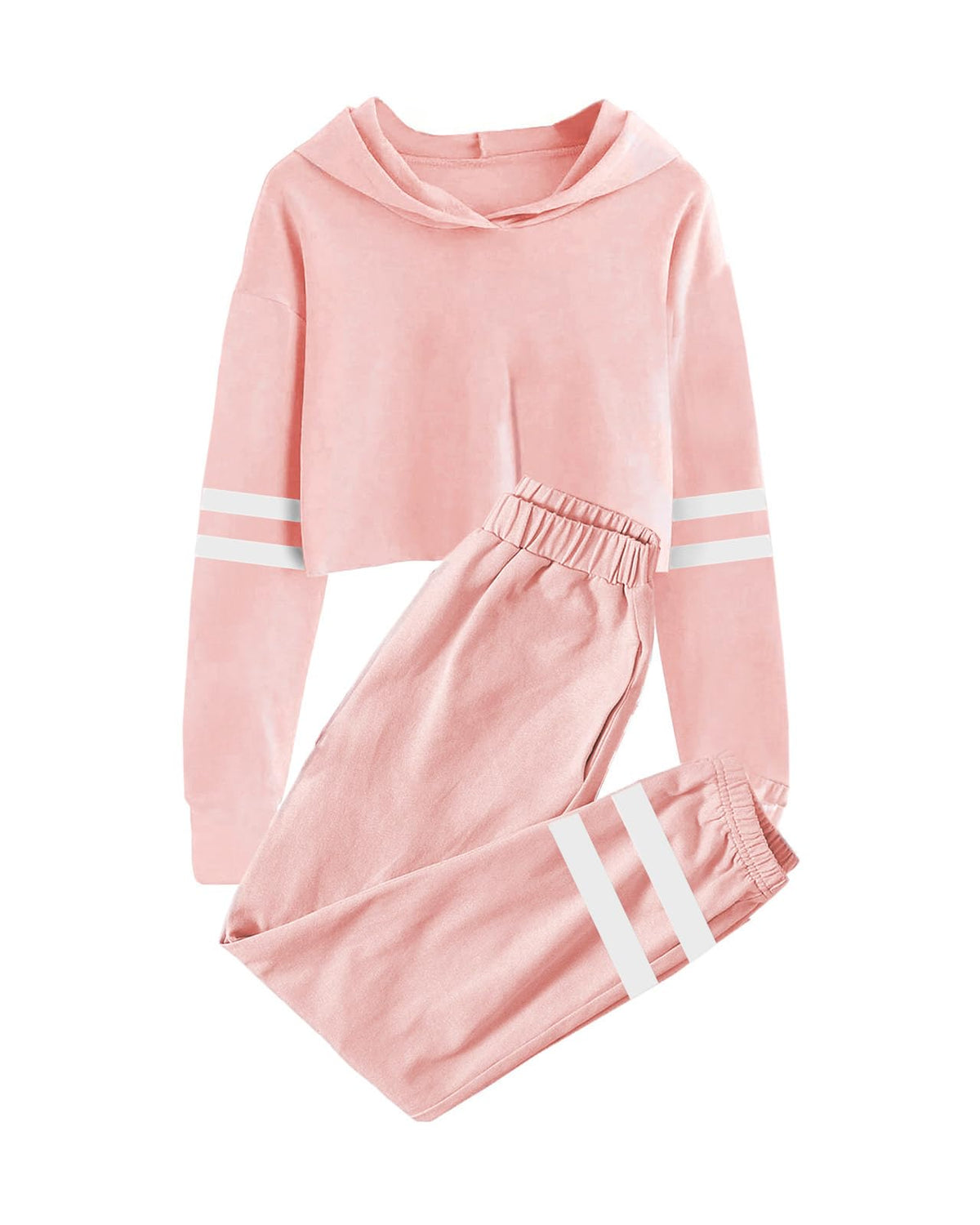 Meikulo Kids 2 Piece Outfits Girls Crop Tops Hoodies Long Sleeve Fashion Sweatshirts and Sweatpants