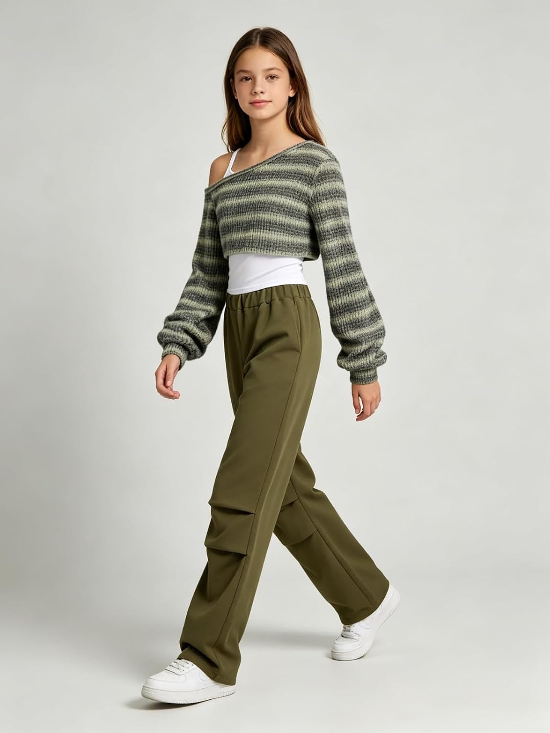 Girls Clothes 3 Piece Shirt Cami Top Pants Outfits 9-16 Years
