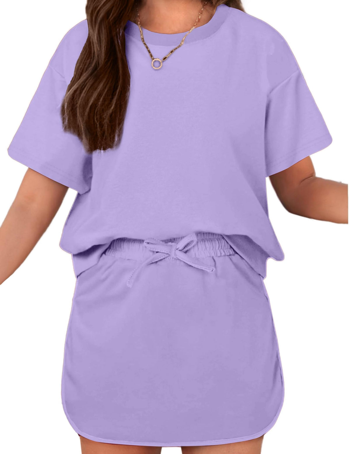 Arshiner Girls 2 Piece Outfits Summer Clothes Fashion Shirt and Skirt Sets