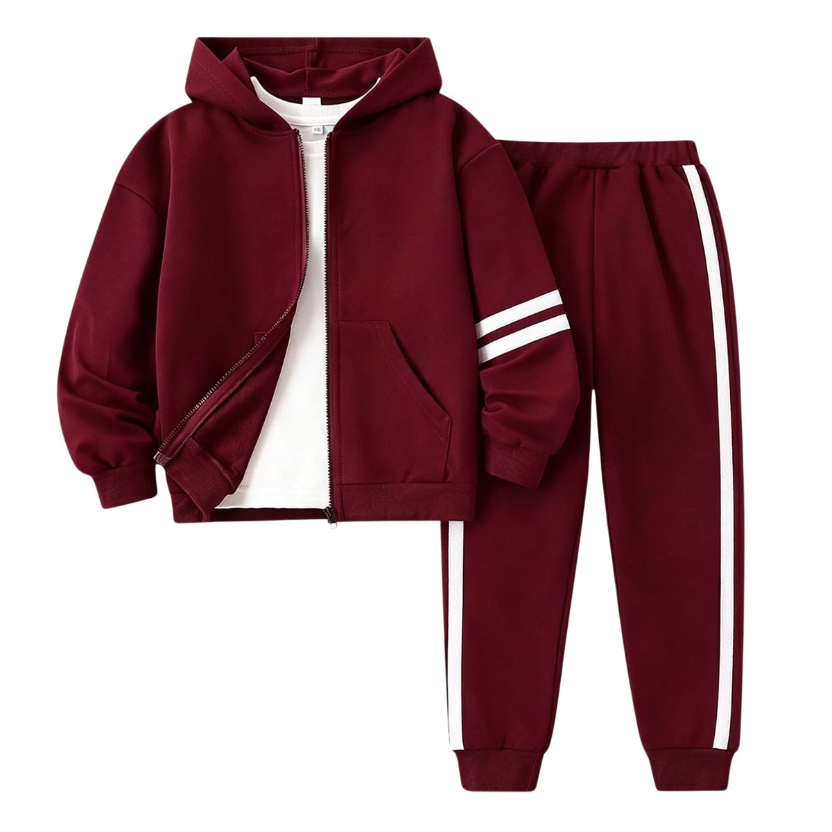 Boys Clothes 2 Piece Sweatsuit Set Zip Up Hoodie Sweatshirt and Pants Kids Boys Fall Winter Outfits Size 6-13 Years