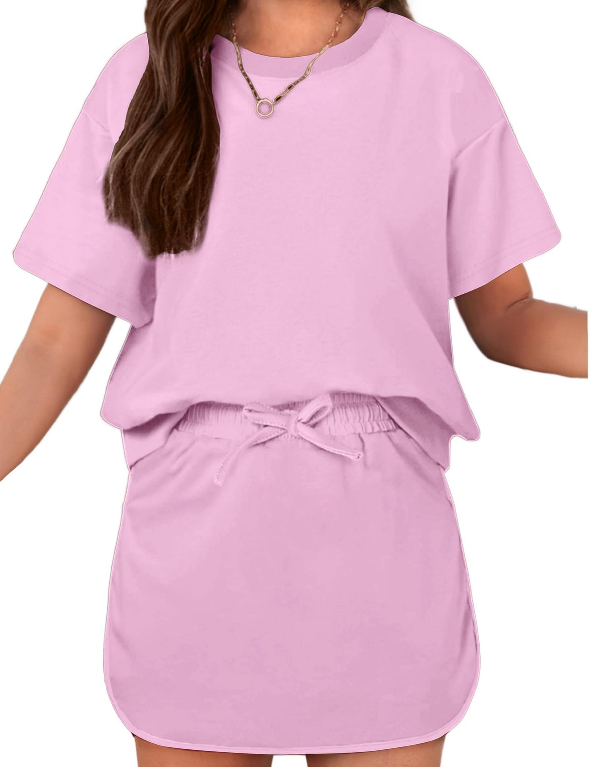 Arshiner Girls 2 Piece Outfits Summer Clothes Fashion Shirt and Skirt Sets