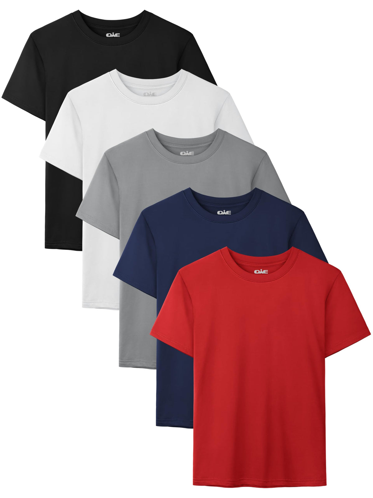 5 Pack Boys Shirts Youth Athletic Dry Fit Shirts Short Sleeve T-Shirt Tops
