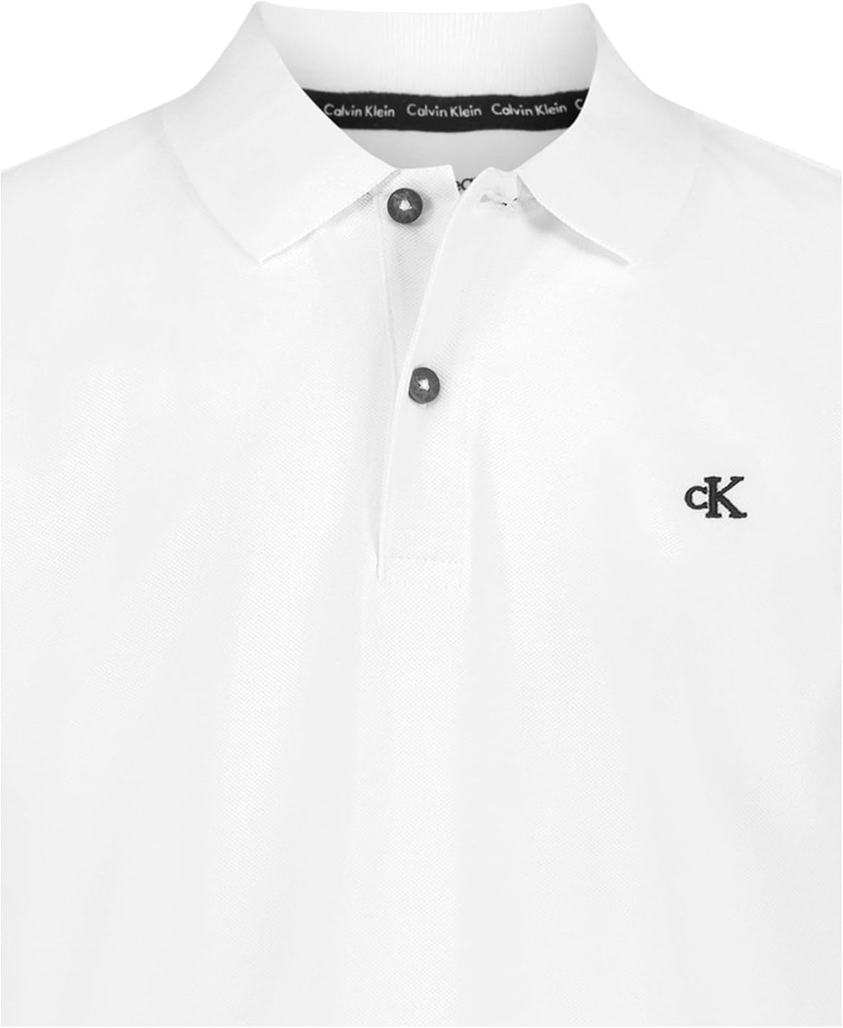 Calvin Klein Boys Short Sleeve Micro Pique Solid Polo, Button Closure, Soft & Comfortable