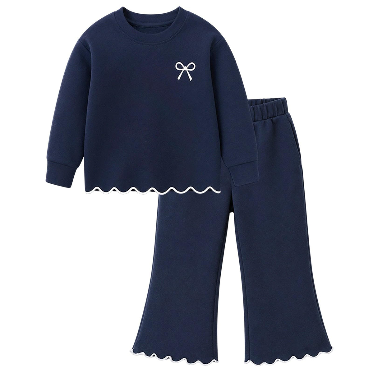 HILEELANG Girls Outfit Set 2 Piece Sweatshirt Top with Flare Pants