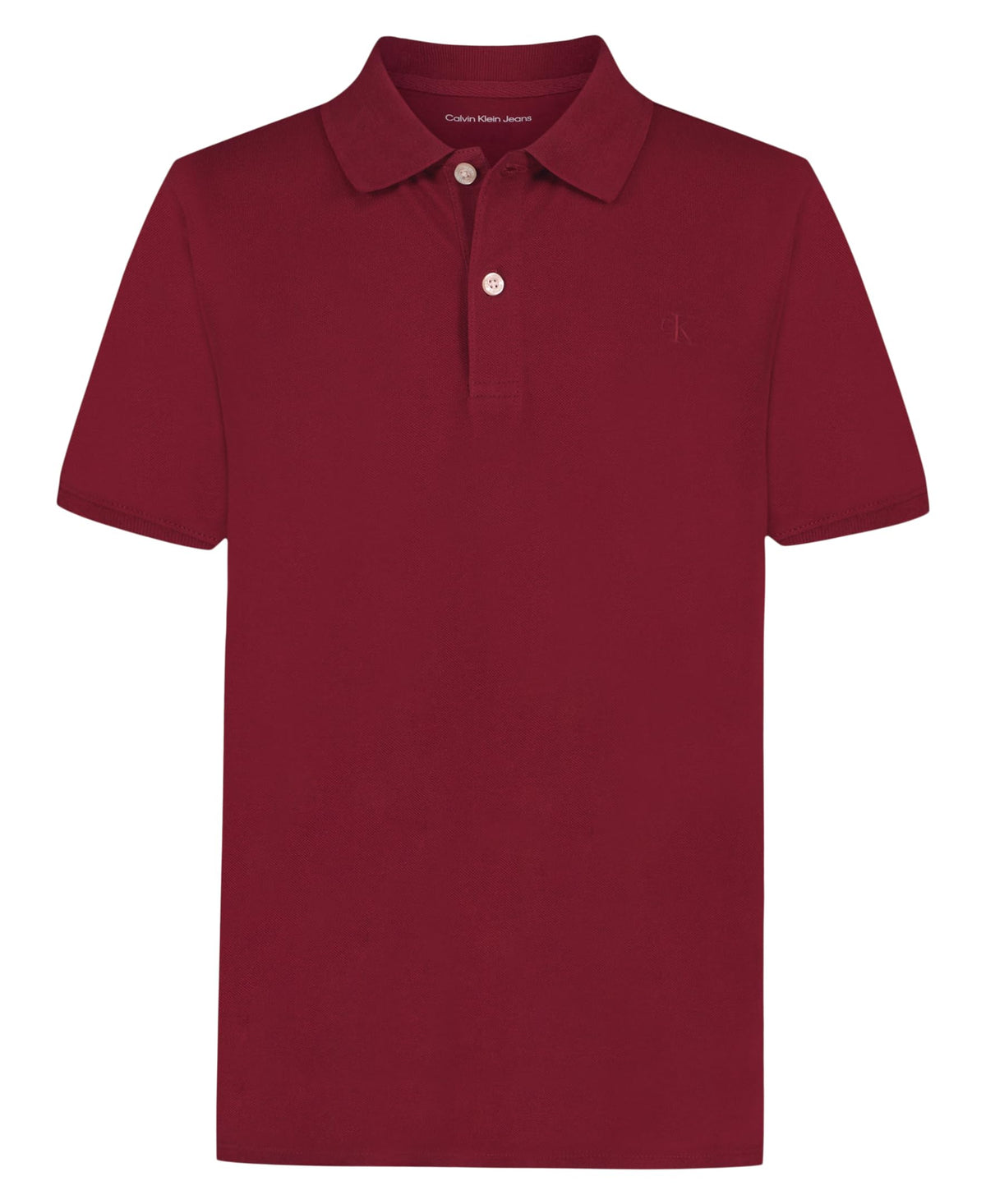 Calvin Klein Boys Short Sleeve Micro Pique Solid Polo, Button Closure, Soft & Comfortable
