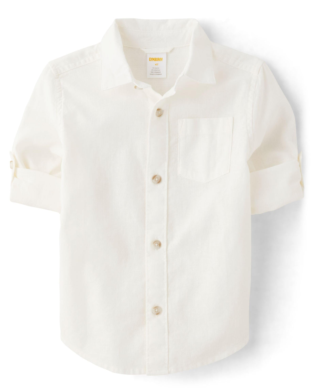 Gymboree boys And Toddler Long Sleeve Linen Button Up Shirt