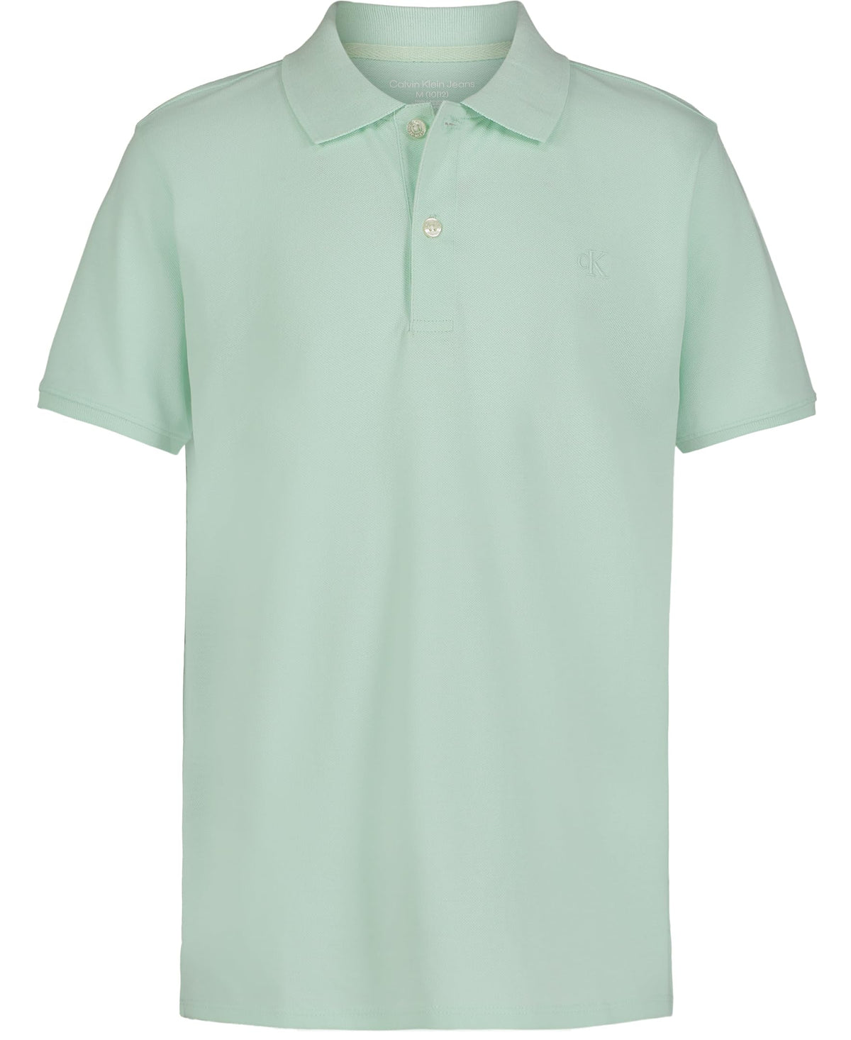 Calvin Klein Boys Short Sleeve Micro Pique Solid Polo, Button Closure, Soft & Comfortable