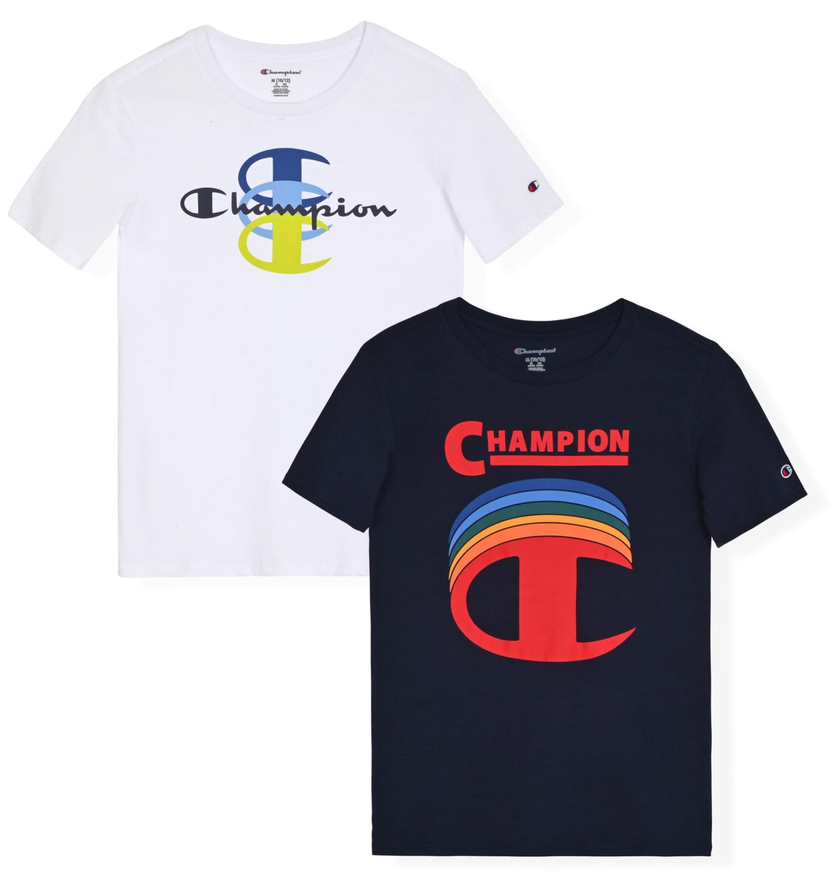 Champion Boys 2 Pack Short Sleeve Tee Shirt for Kids