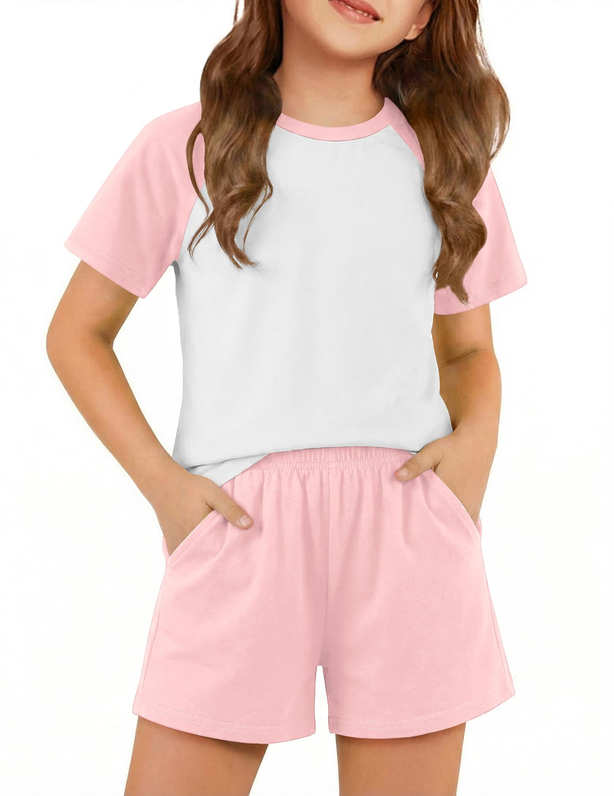 Arshiner Girls 2 Piece Outfits Summer Clothes Fashion Tops and Shorts Set