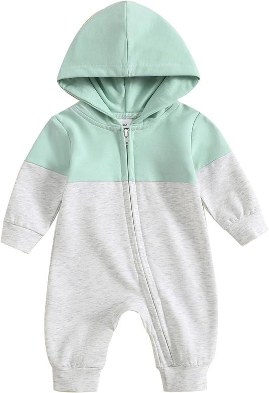 allshope Newborn Baby Boy Fall Outfit Romper Jumpsuit Infant Clothes